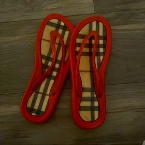 Burberry Red Flip flops